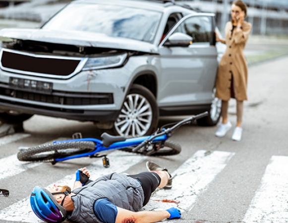 Accident voiture et vélo